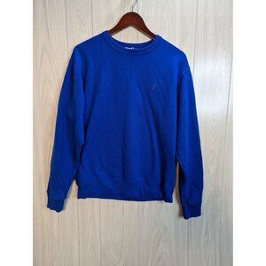 CHAMPION MEN SIZE Medium M BLUE PULLOVER CREWNECK SWEATSHIRT